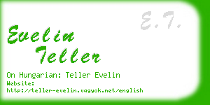 evelin teller business card